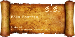 Bóka Beatrix névjegykártya